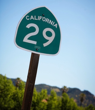 California Highway 29 sign