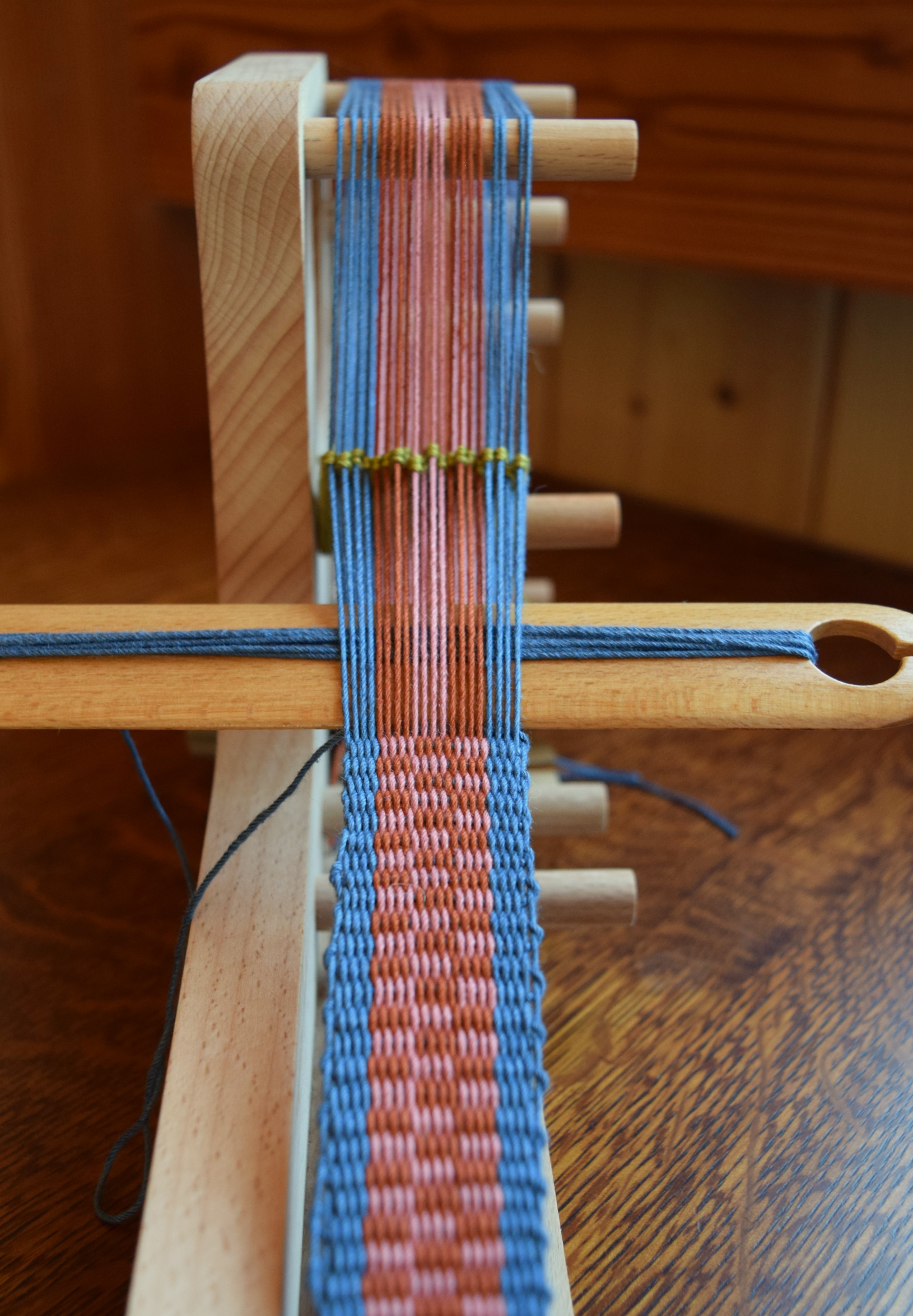 weaving on an inkle loom